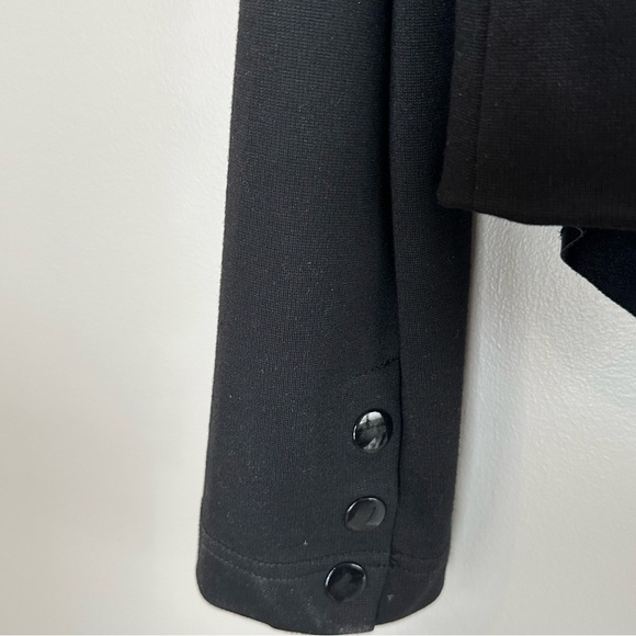 Kut from the Kloth Black Faux Leather Open Front Jacket Medium - Picture 3 of 4